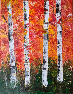 Autumn Birch Grove