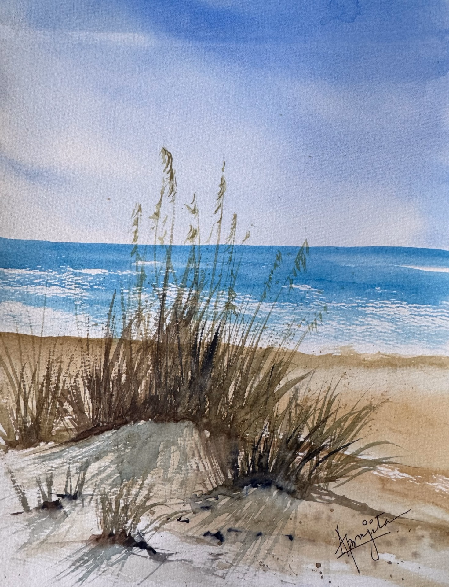 Dune Grass and Ocean Vista