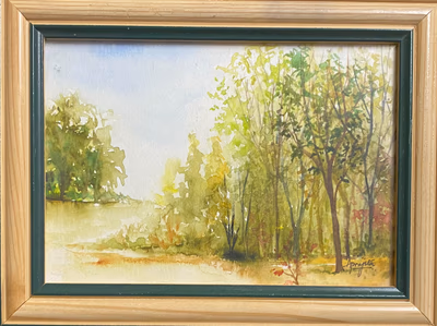 Woodland Path Watercolor